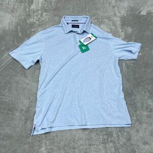 Jachs New York Mens Pima Cotton Blend Polo Shirt XL Light Blue 6753